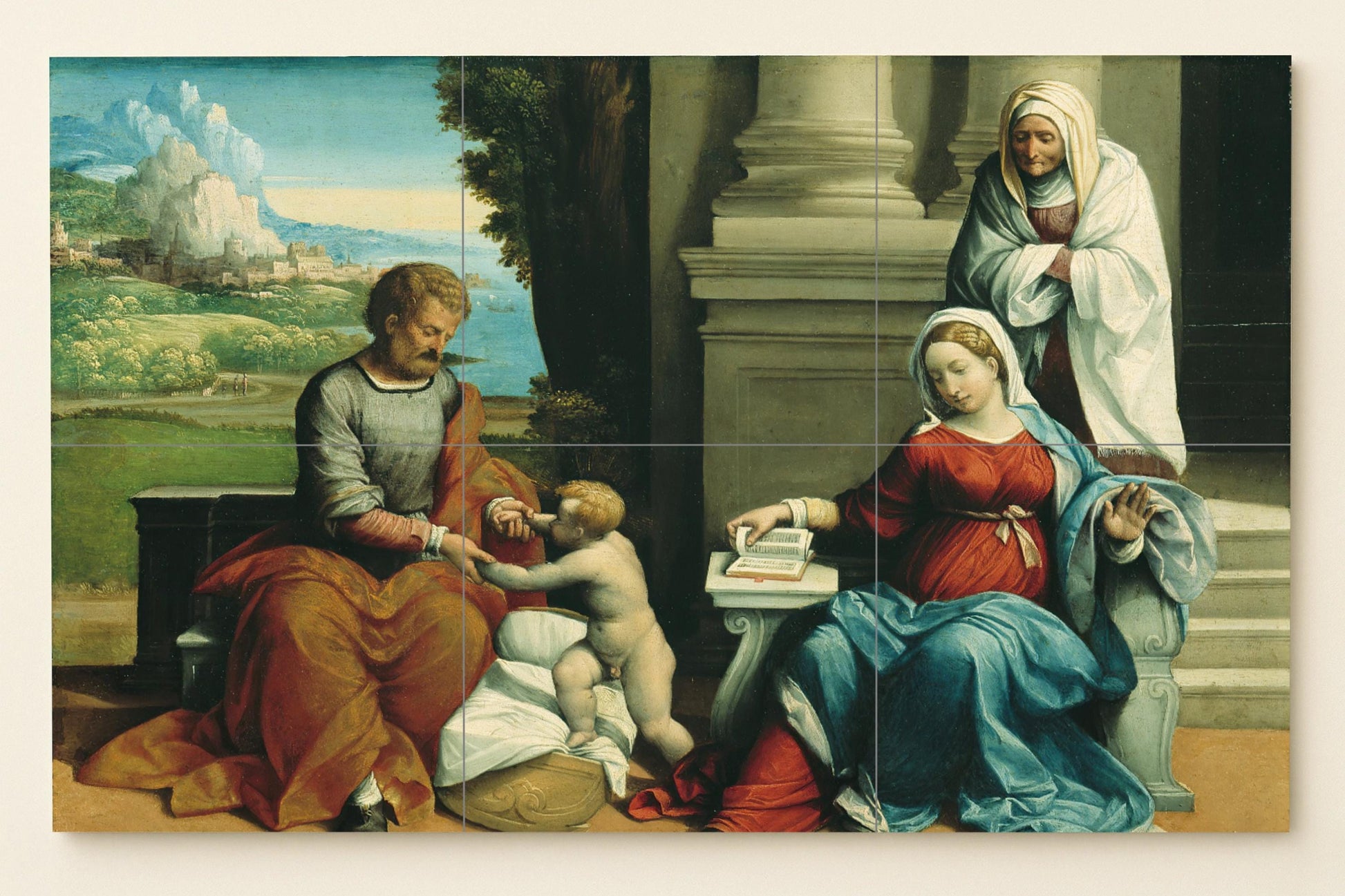 Murale in Piastrelle Sacra Famiglia — Scena Biblica