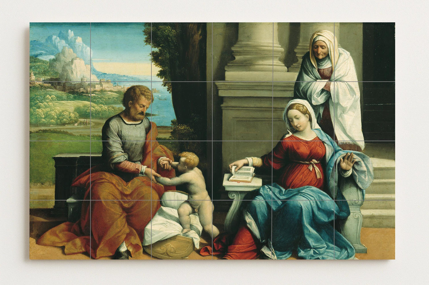Murale in Piastrelle Sacra Famiglia — Scena Biblica