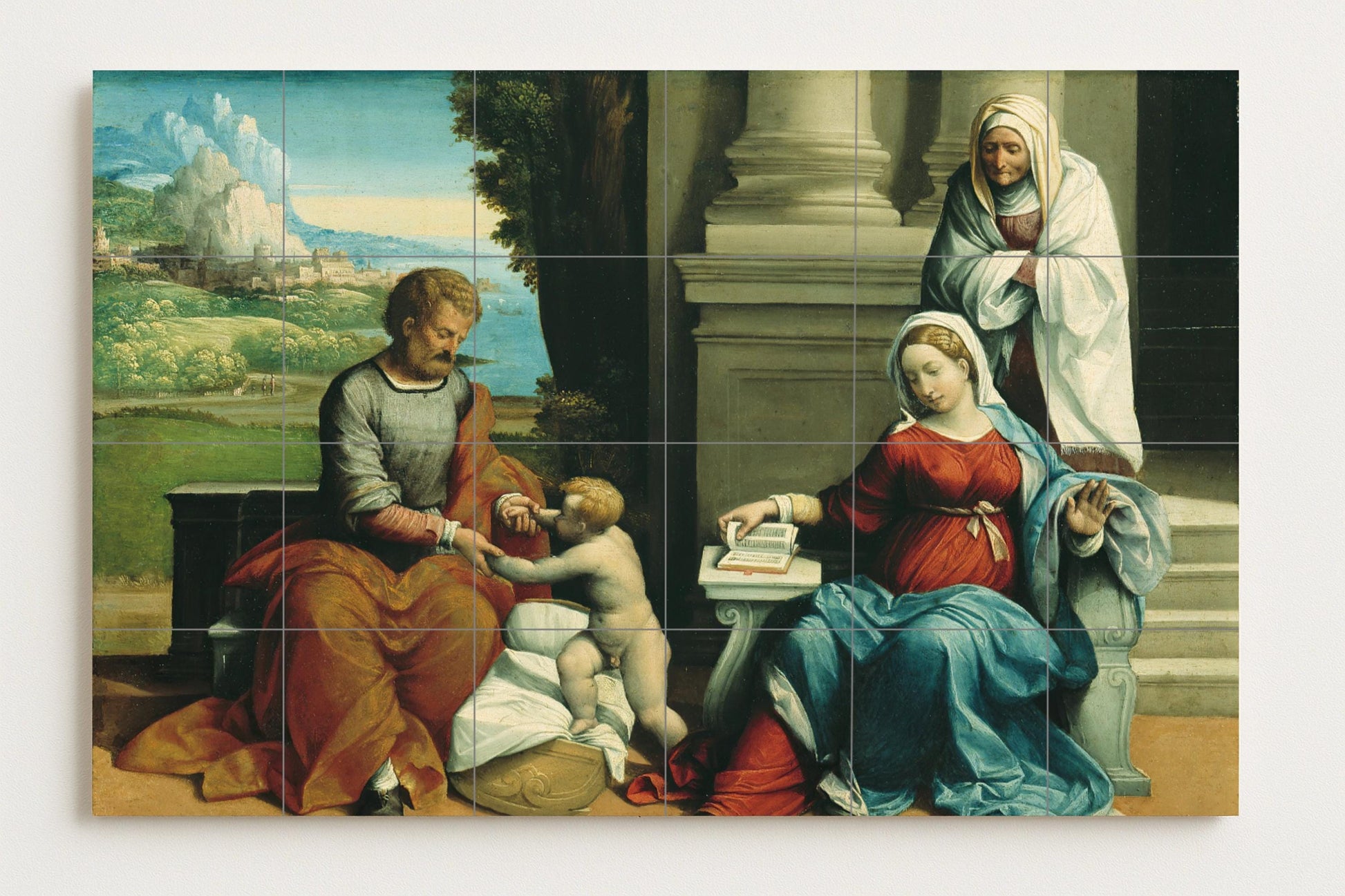 Murale in Piastrelle Sacra Famiglia — Scena Biblica