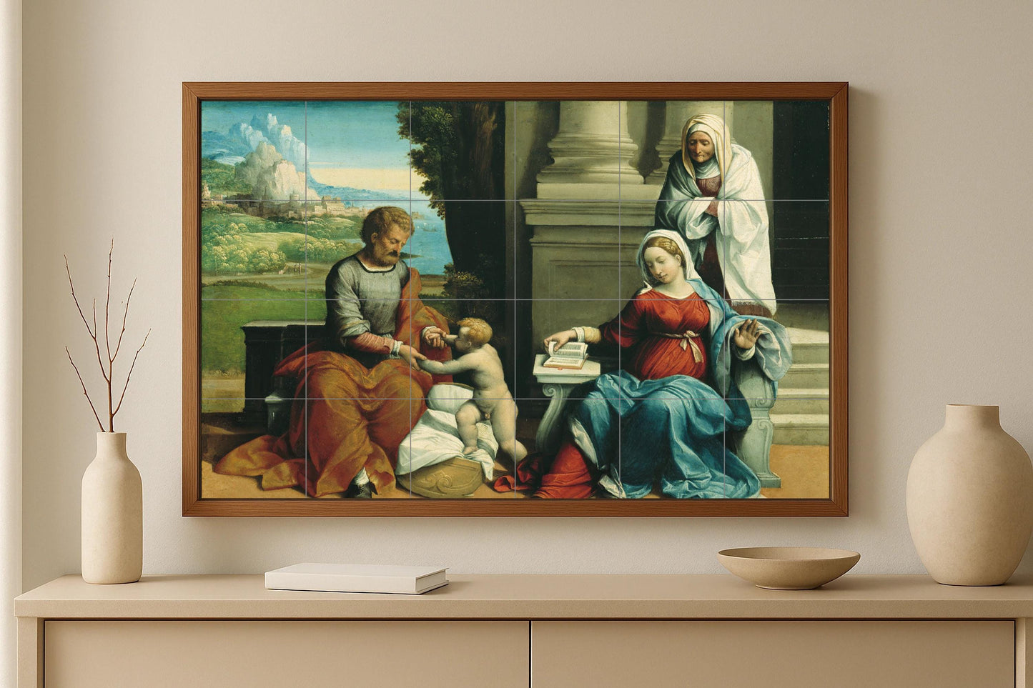 Murale in Piastrelle Sacra Famiglia — Scena Biblica