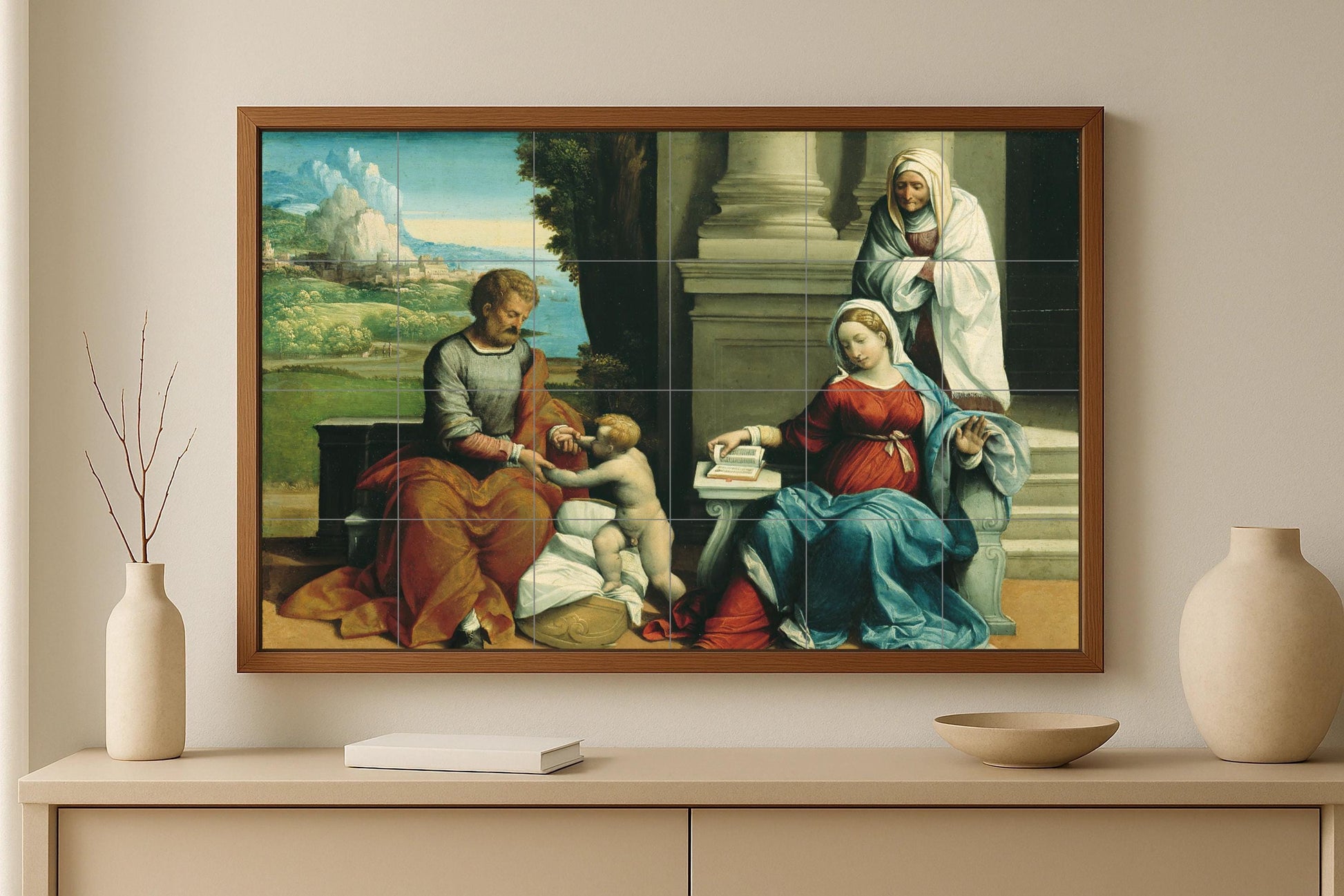 Murale in Piastrelle Sacra Famiglia — Scena Biblica
