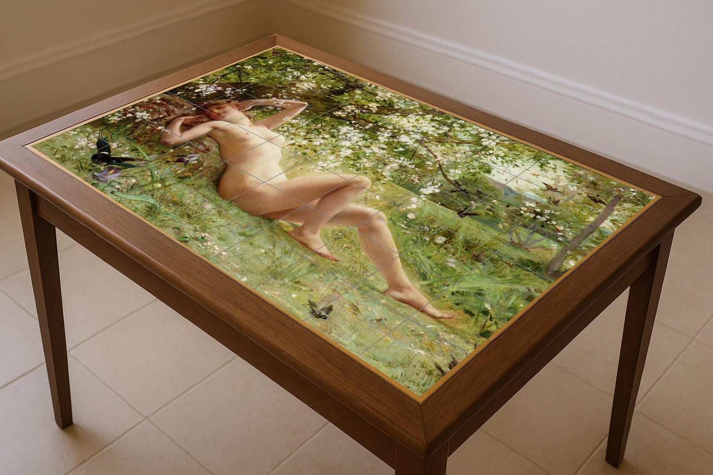 Fresque en Carrelage Déesse de la Printemps — Scène Mythologique