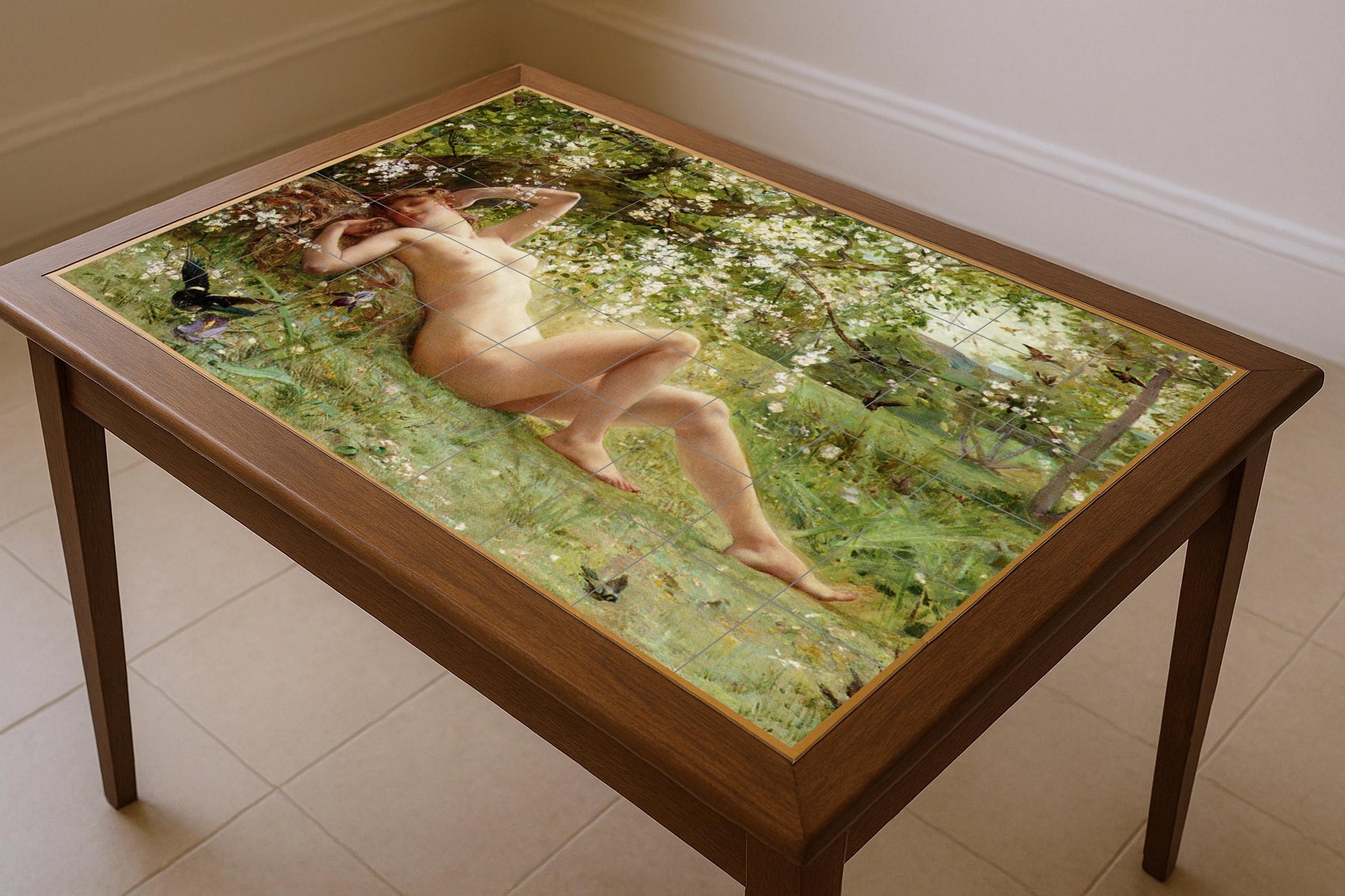 Fresque en Carrelage Déesse de la Printemps — Scène Mythologique