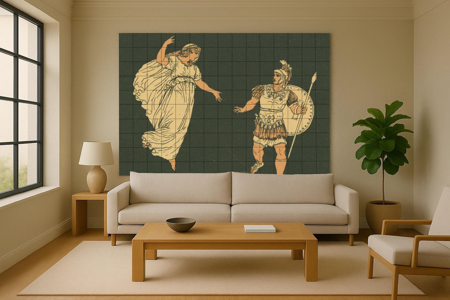 Ceramic Tile Mural: Trojan War — Legends & Epic Art