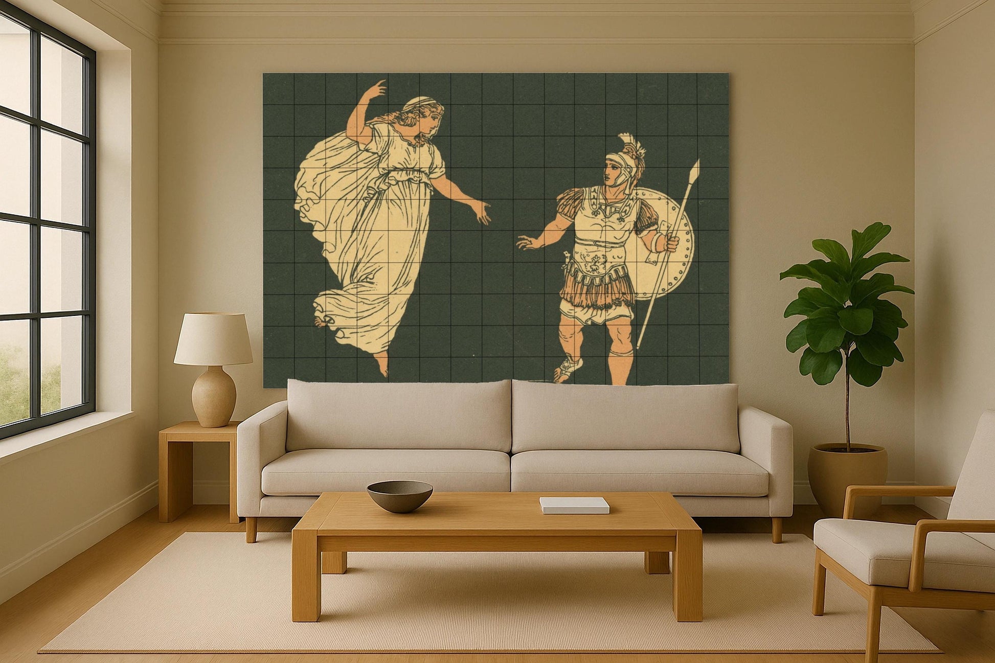 Ceramic Tile Mural: Trojan War — Legends & Epic Art