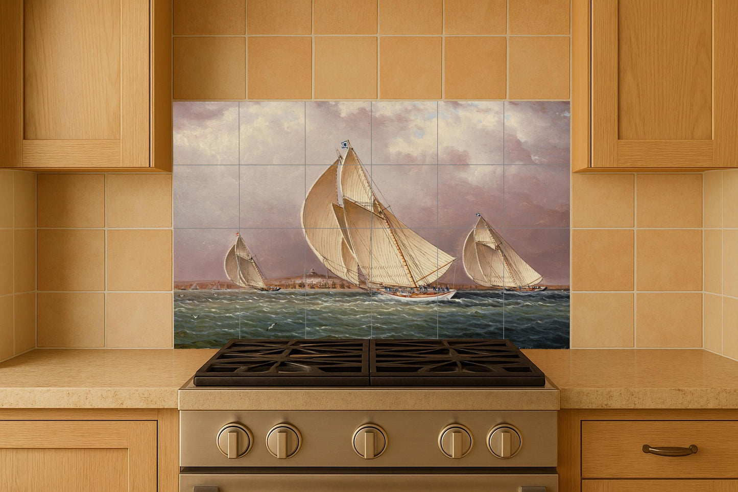 Grande Regata — Arte Marittima in Piastrelle, Arte da Parete in Ceramica