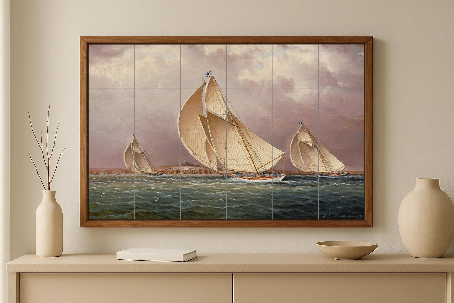 Grande Regata — Arte Marittima in Piastrelle, Arte da Parete in Ceramica