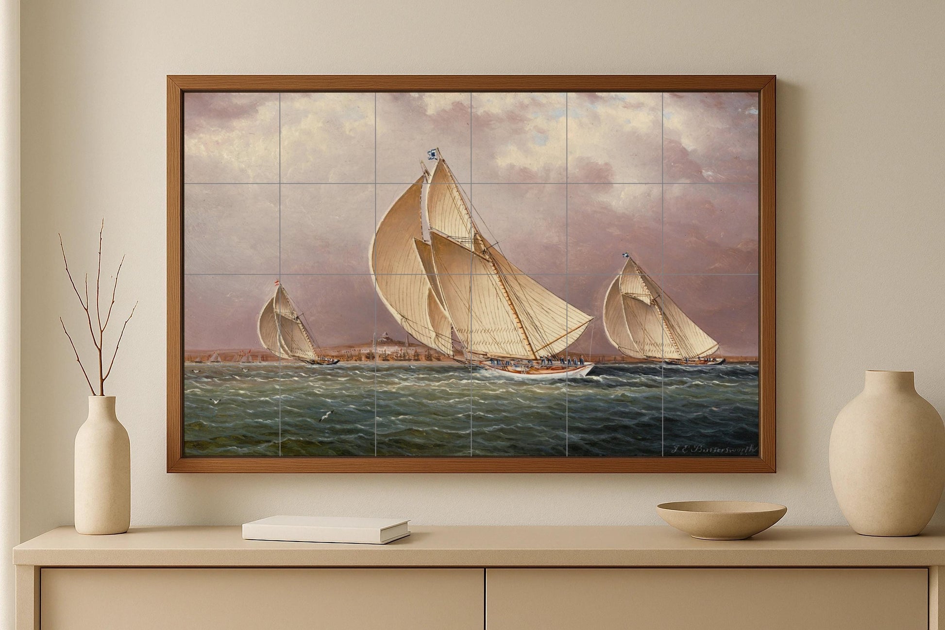 Grande Regata — Arte Marittima in Piastrelle, Arte da Parete in Ceramica
