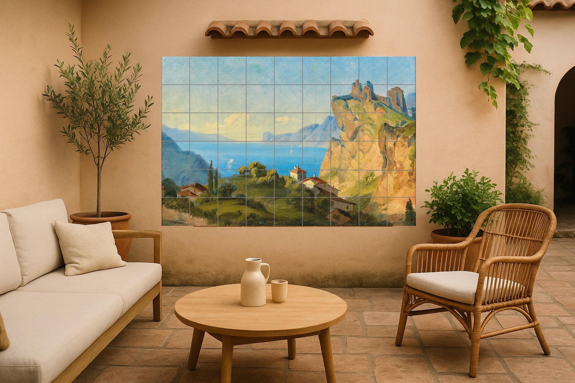 Ceramic Tile Mural: Lake Garda — Sea & Coastal Art