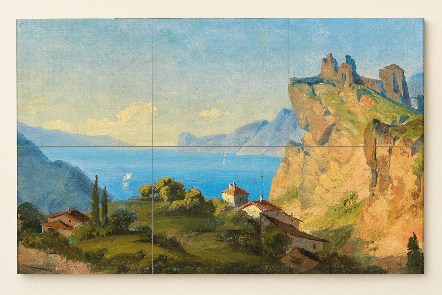 Ceramic Tile Mural: Lake Garda — Sea & Coastal Art