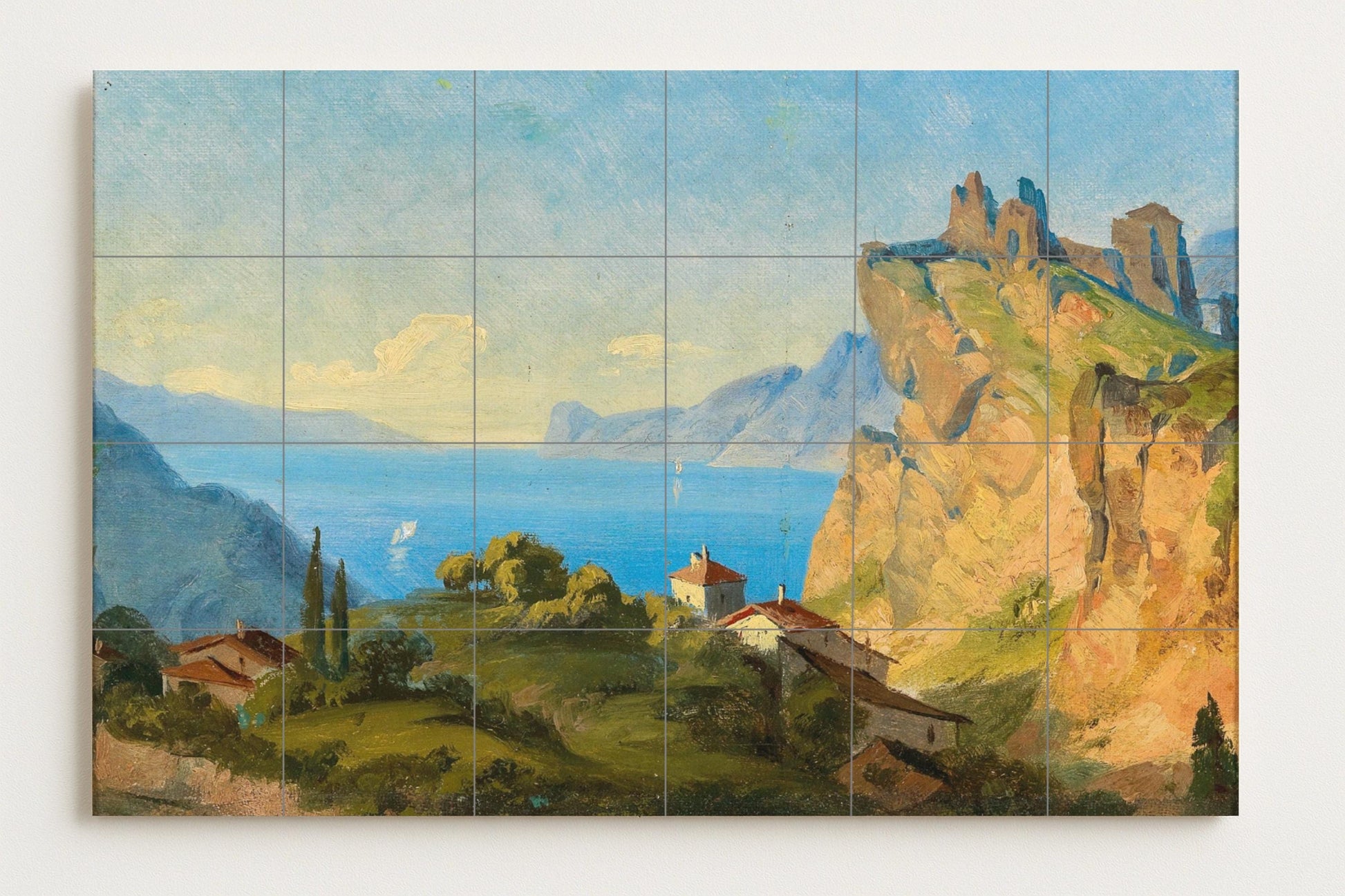 Ceramic Tile Mural: Lake Garda — Sea & Coastal Art