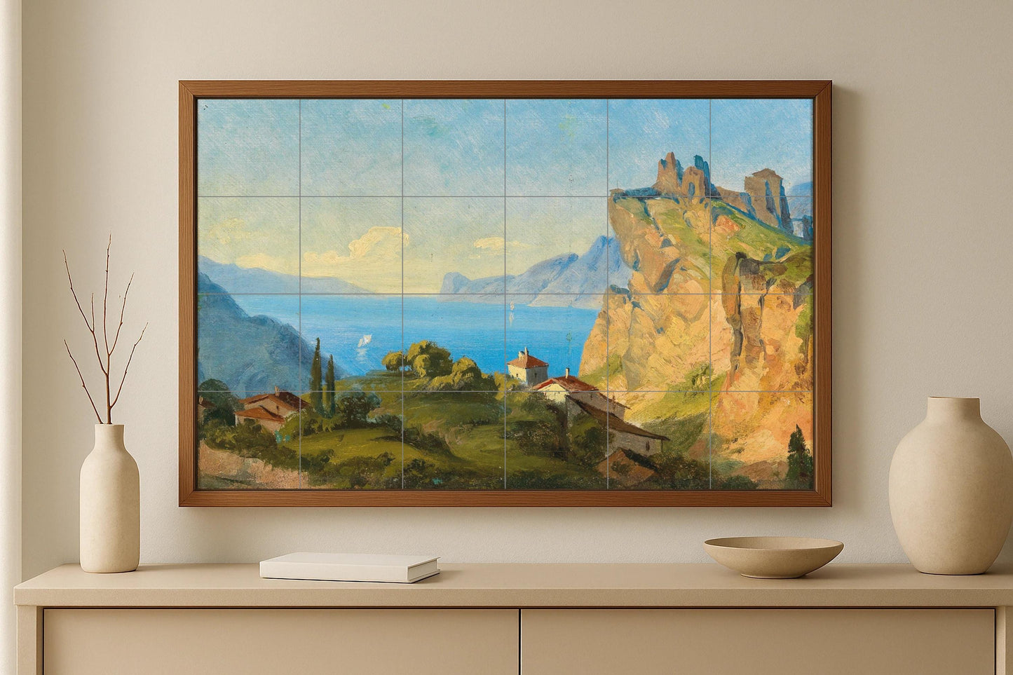 Ceramic Tile Mural: Lake Garda — Sea & Coastal Art