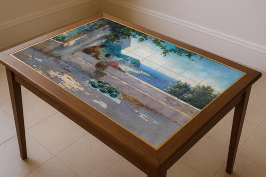 Ceramic Tile Mural: Capri — Seaside Scene