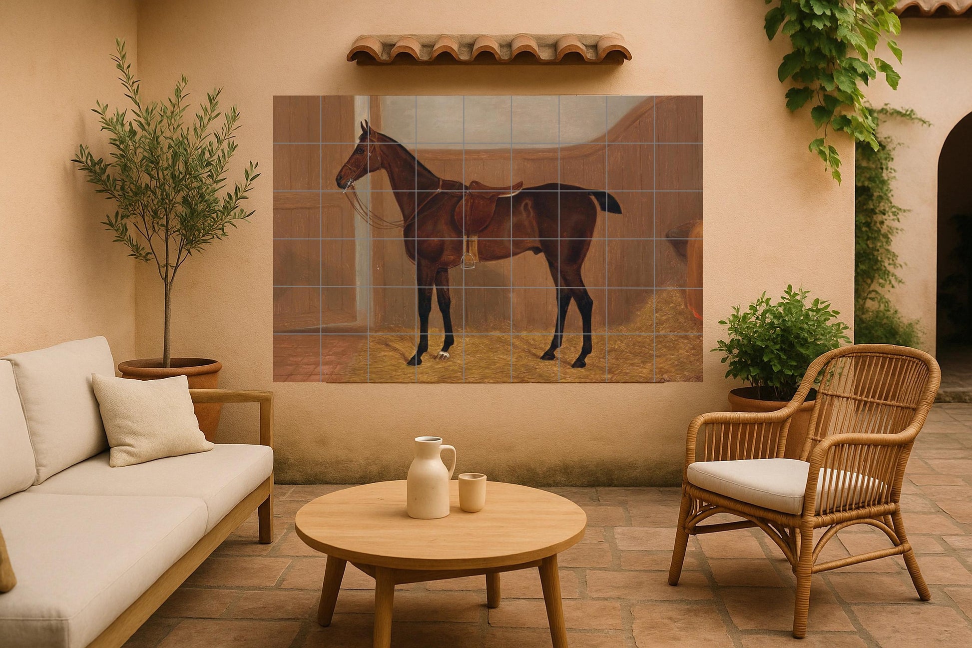 Mural de caballo ecuestre