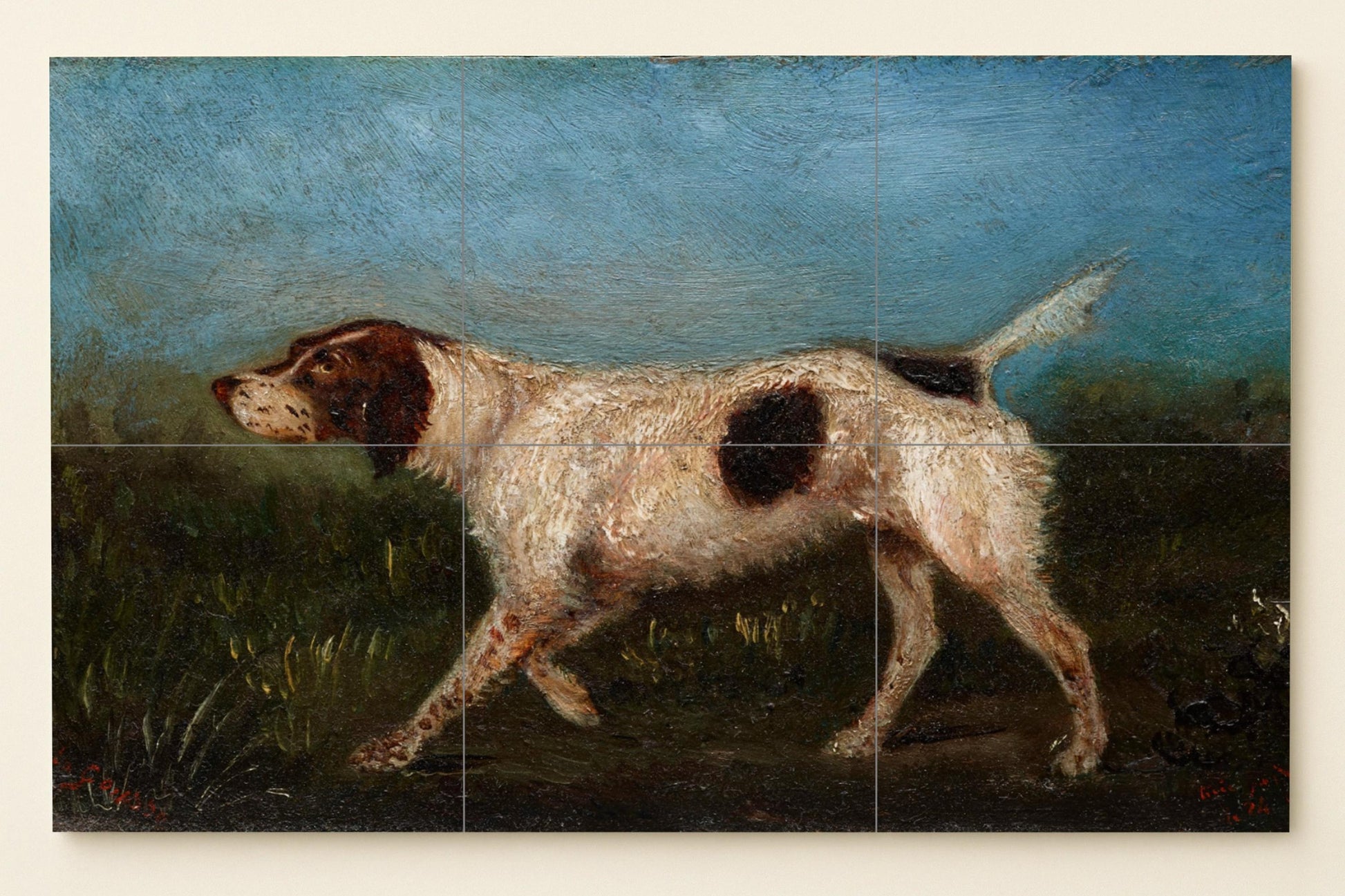 Mural de perro victoriano