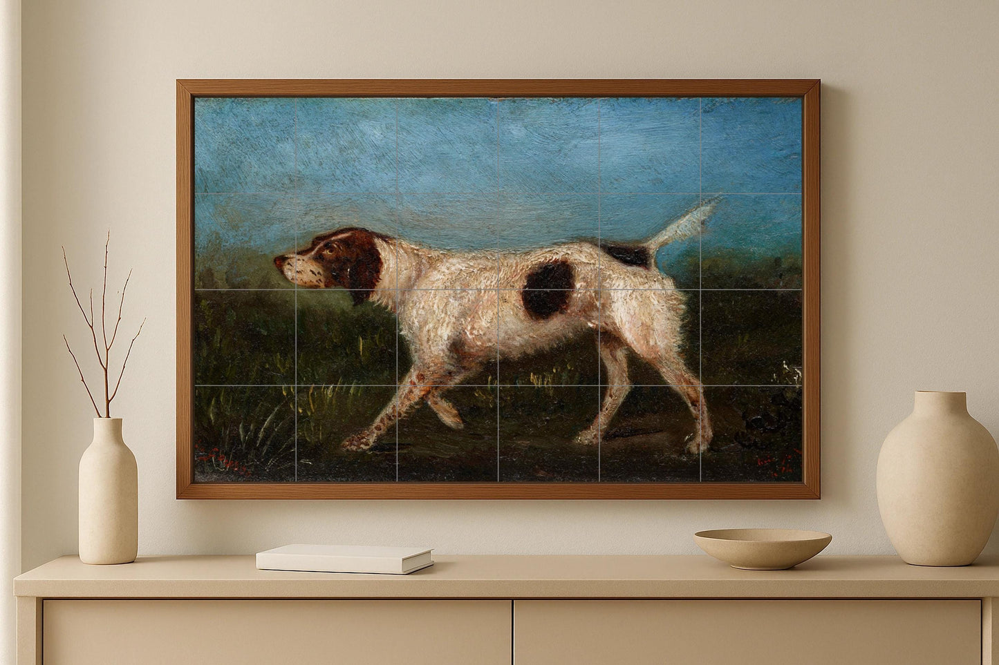 Mural de perro victoriano