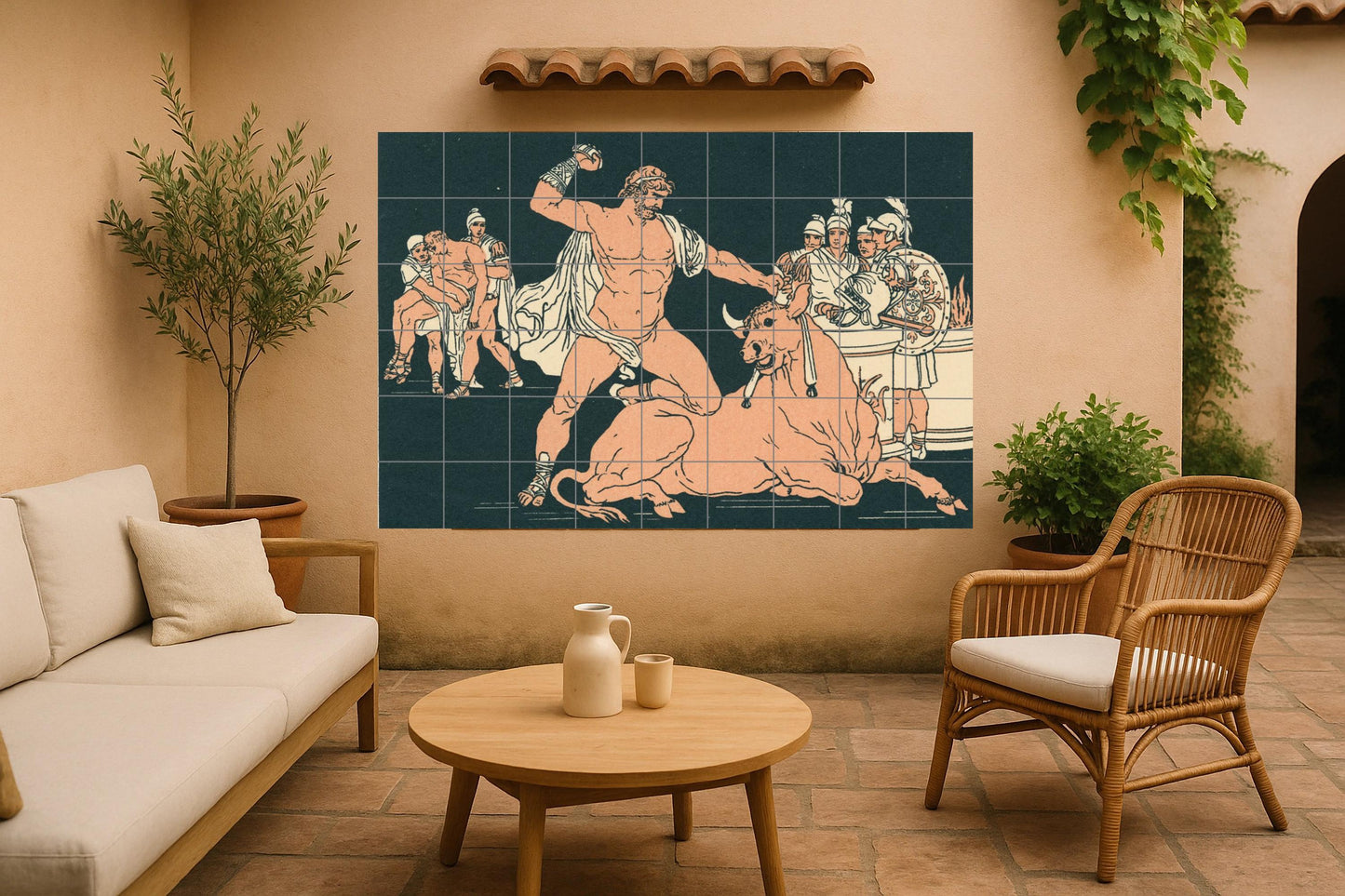 Mitos griegos · Murale Ceramico — Arte Mitologica da Parete