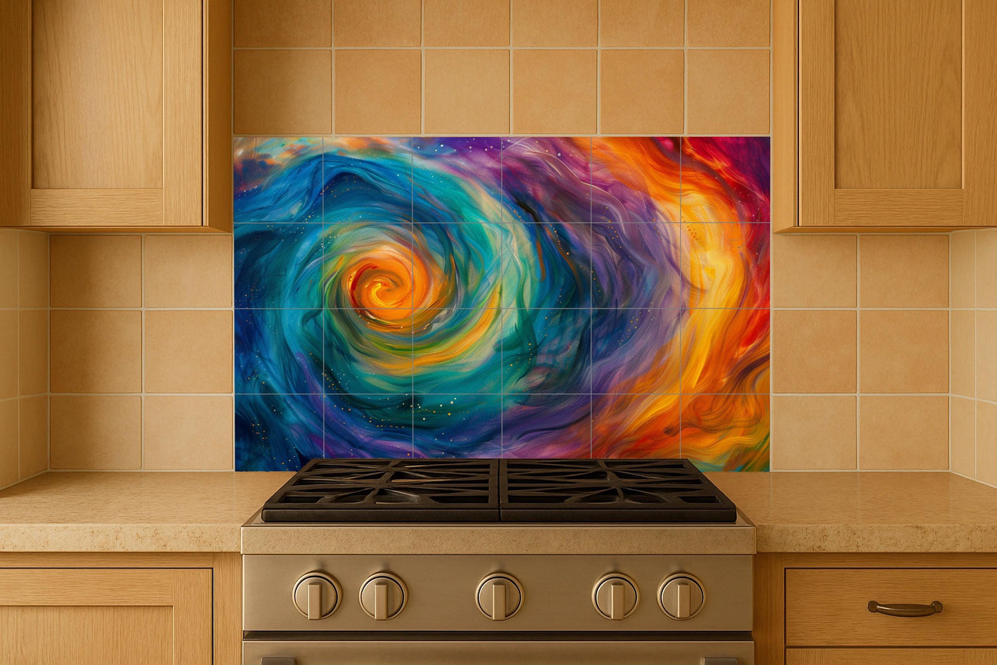 Mural de espiral de chakras
