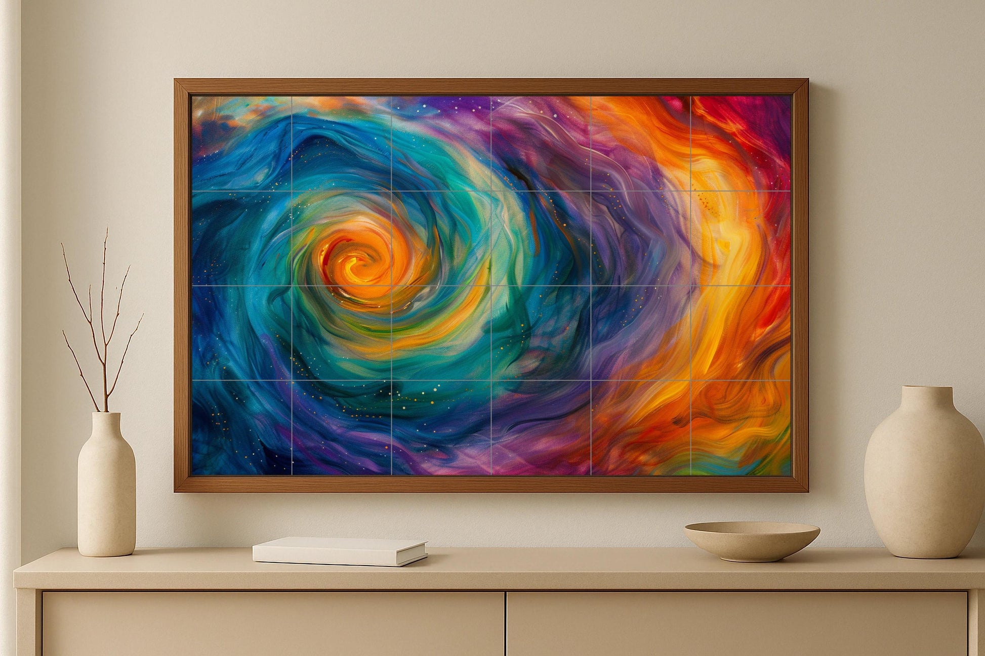 Mural de espiral de chakras