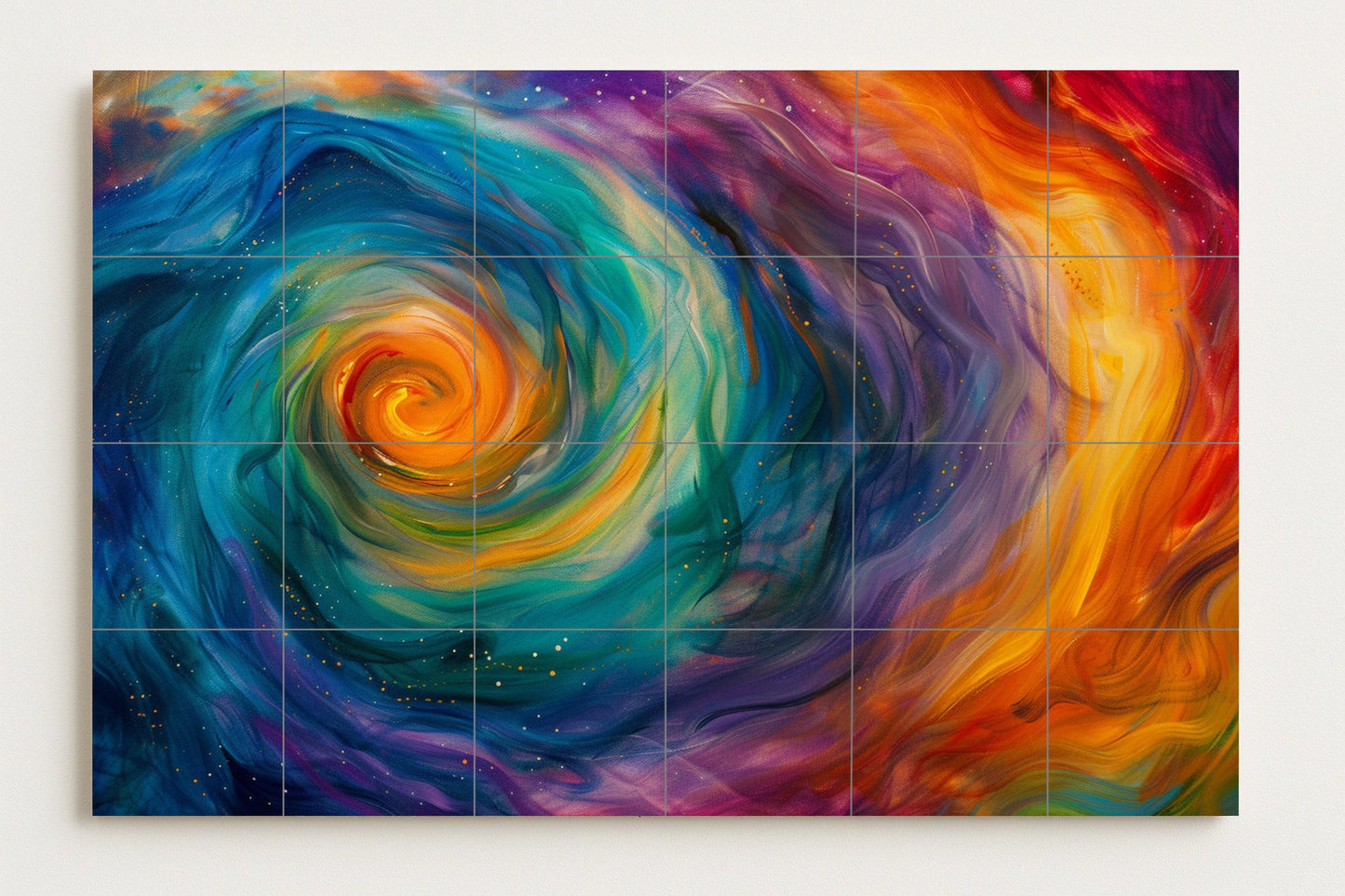 Mural de espiral de chakras