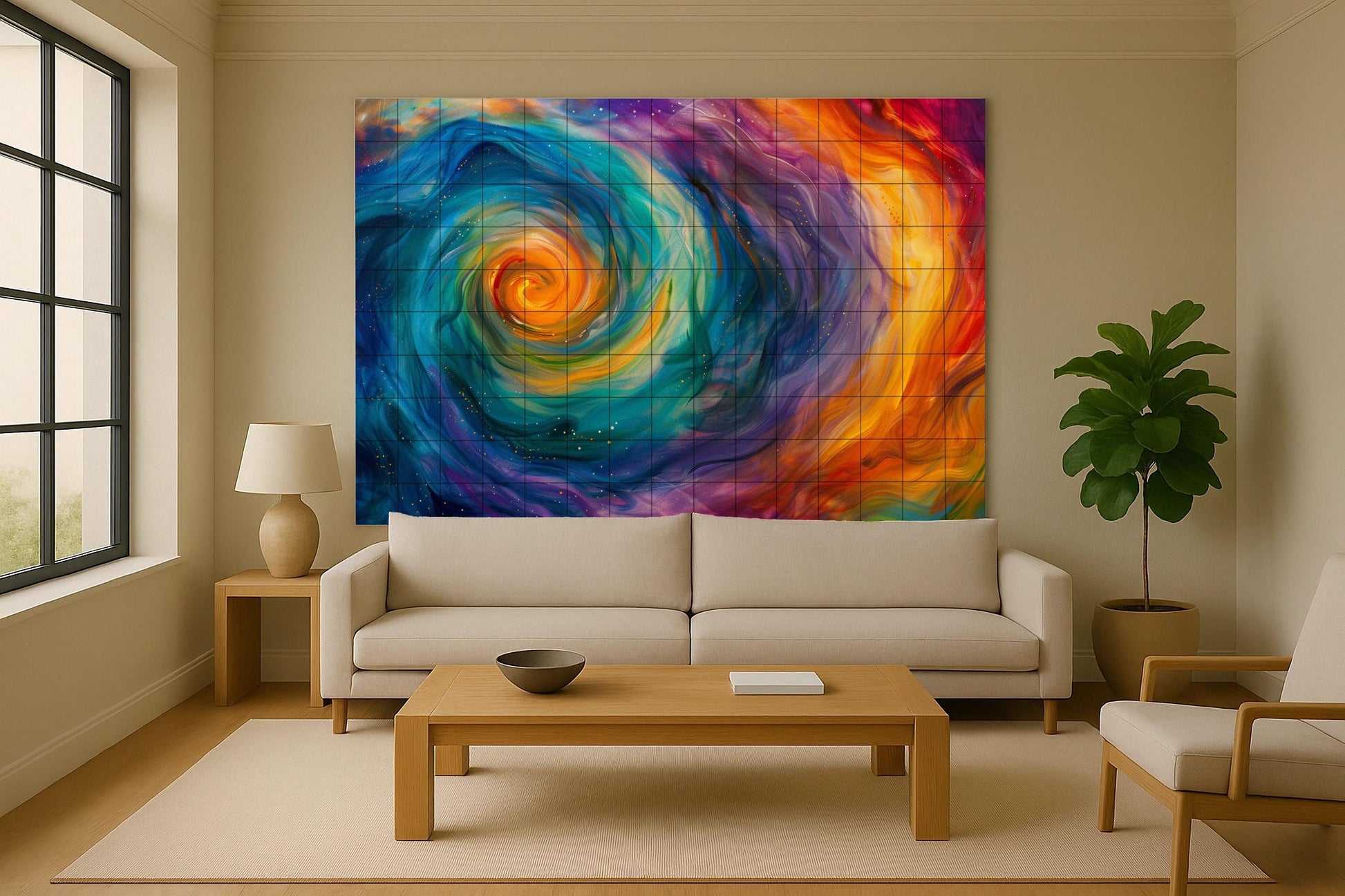 Mural de espiral de chakras