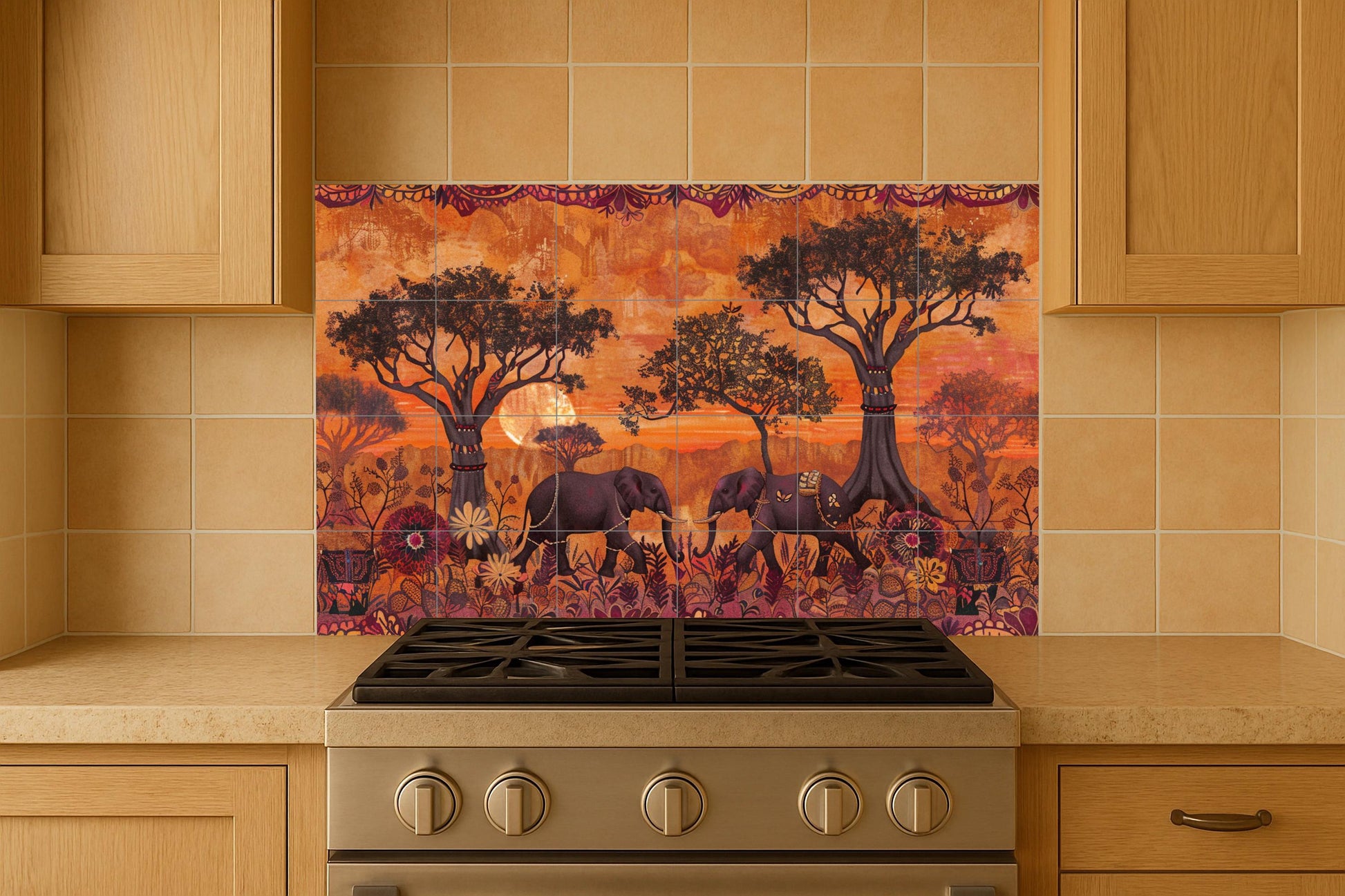 Elefantes — Nature Wall Art · Tile Wall Art
