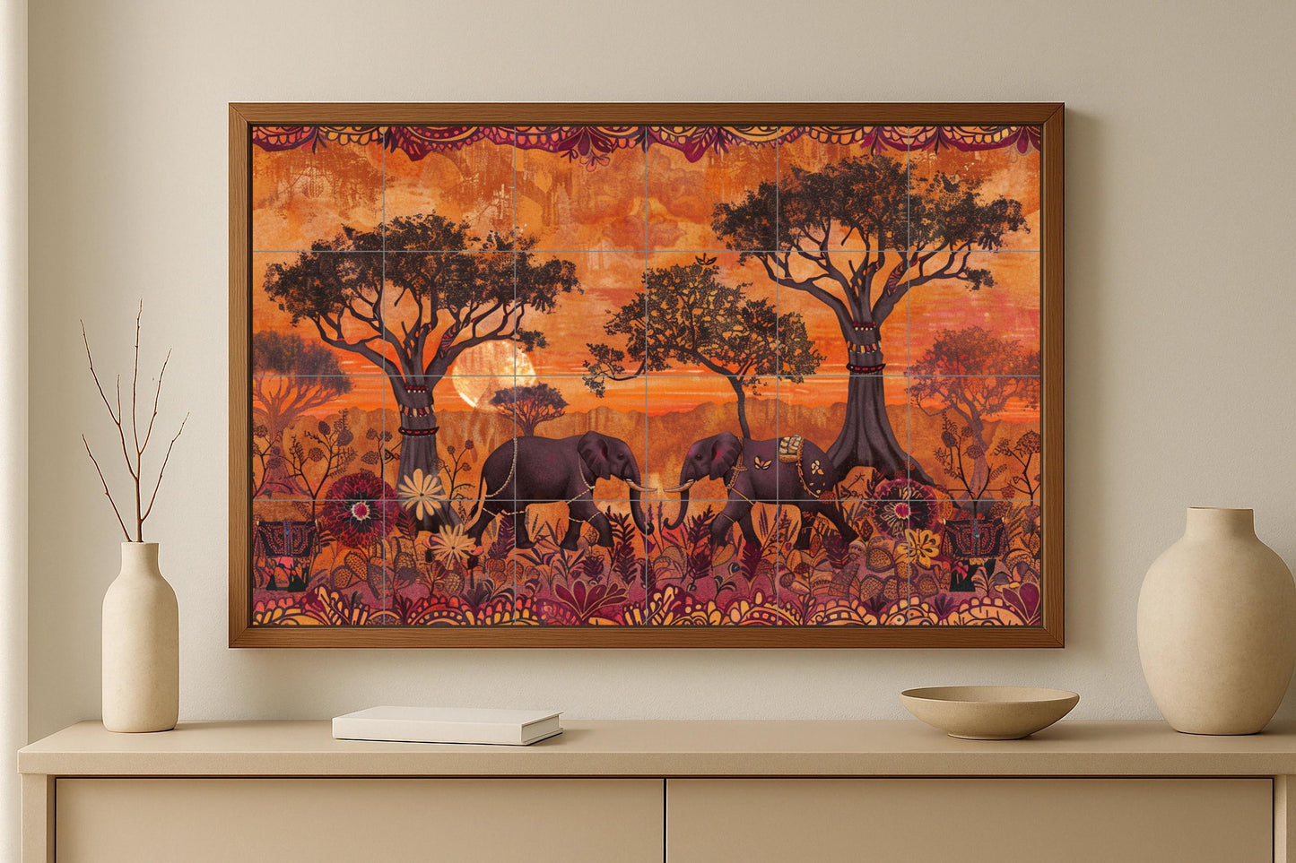 Elefantes — Nature Wall Art · Tile Wall Art