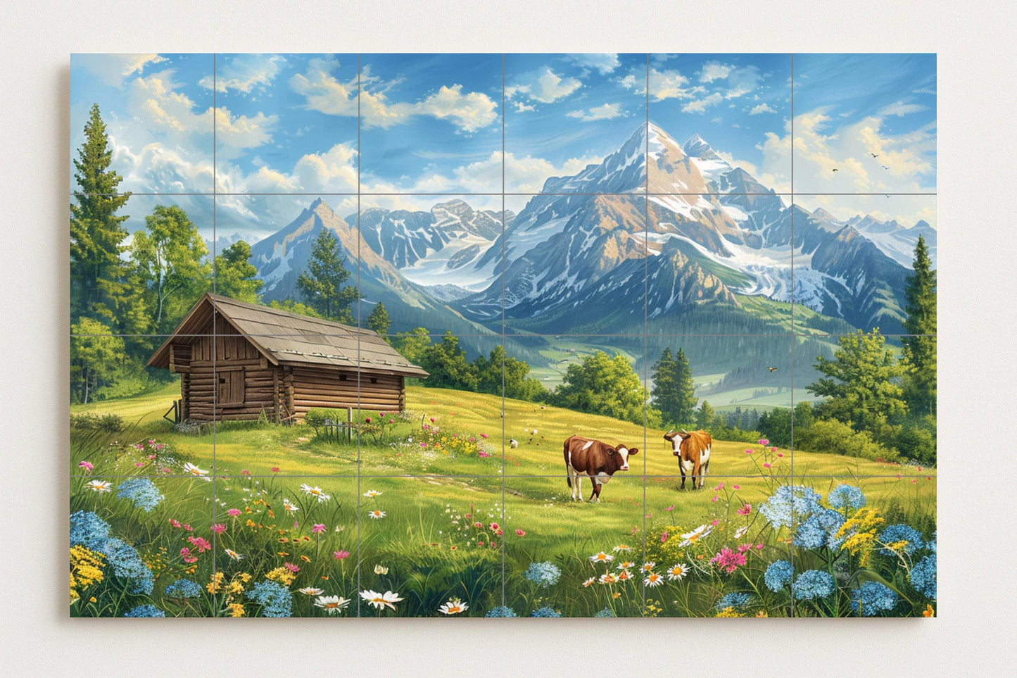 Panorama von Appenzell — Fliesen-Wandbild aus Keramik · Garten- & Natur-Dekor