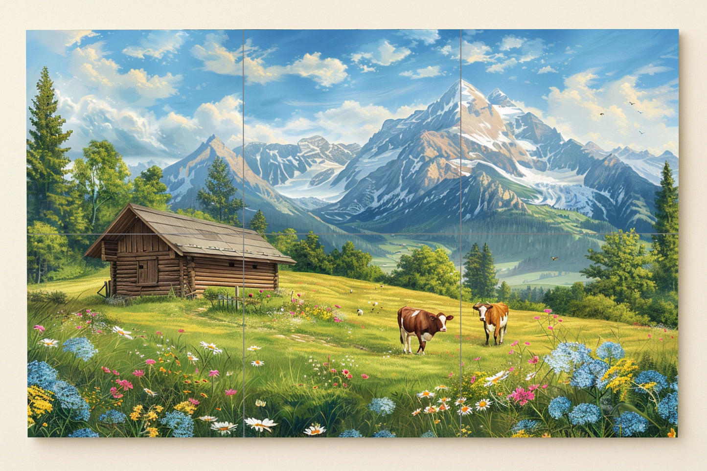 Panorama von Appenzell — Fliesen-Wandbild aus Keramik · Garten- & Natur-Dekor