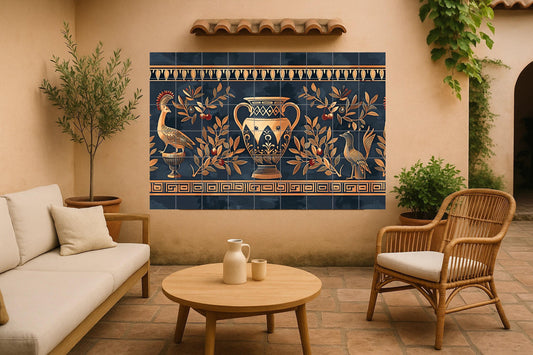 Pompeya — Kitchen & Country Scene · Ceramic Tile Mural