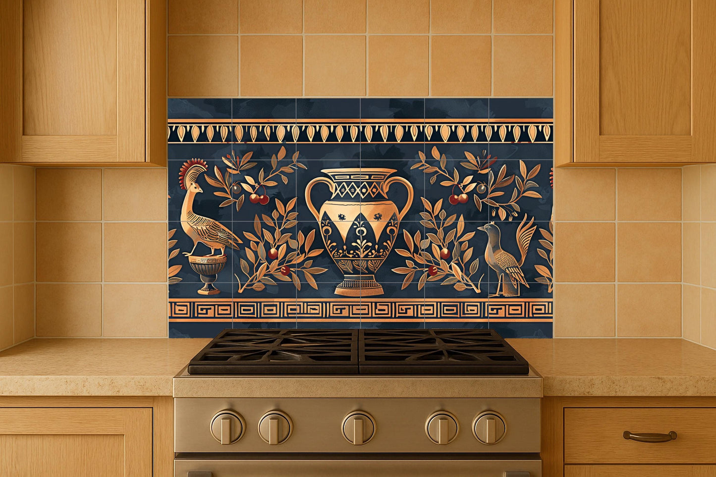 Pompeya — Kitchen & Country Scene · Ceramic Tile Mural