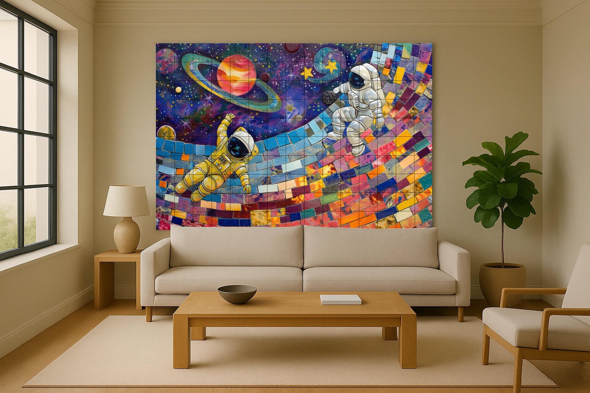 Mosaico de astronauta estelar