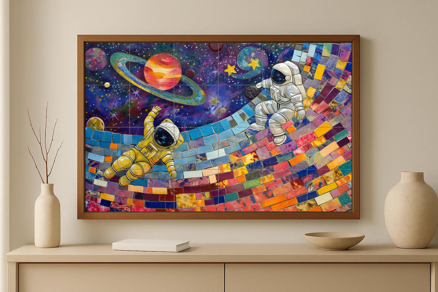 Mosaico de astronauta estelar
