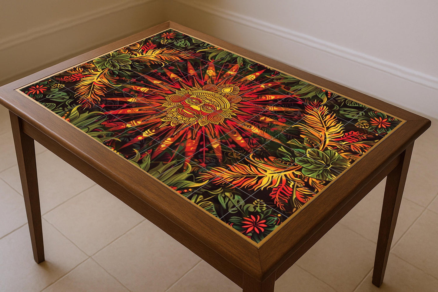 Ancestro Solar — Decorative Pattern Mural · Tile Wall Art