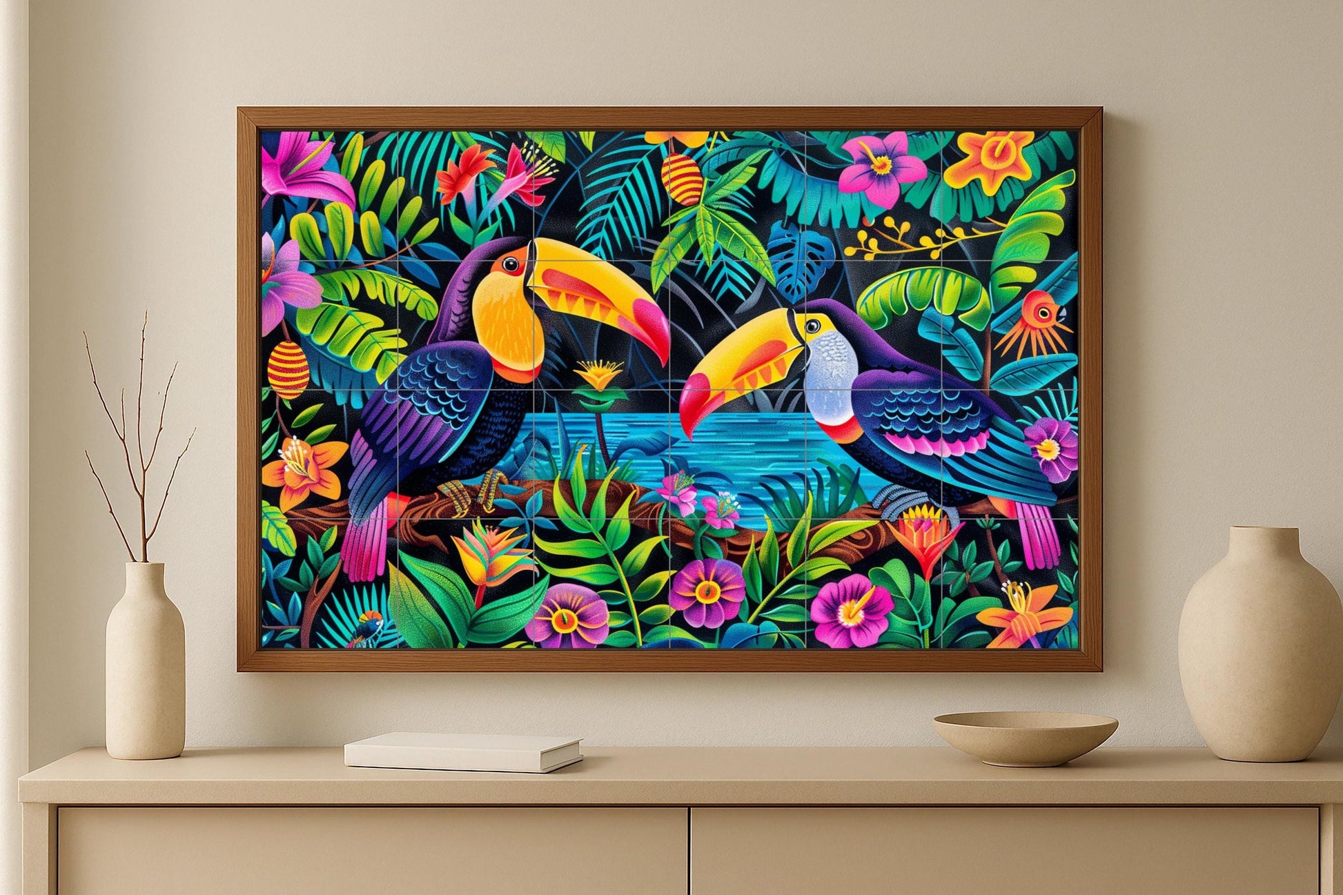 Selva von Küste Rica · Keramik-Wandbild — Meer & Küstenkunst