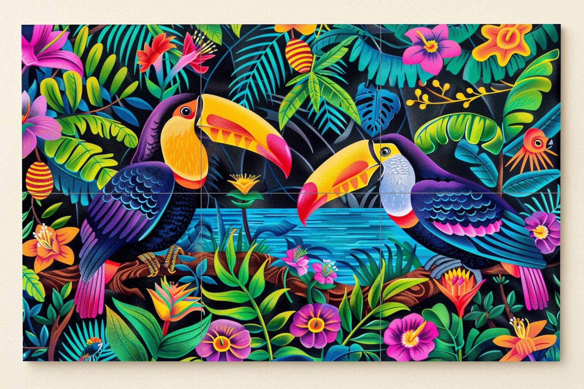 Selva von Küste Rica · Keramik-Wandbild — Meer & Küstenkunst