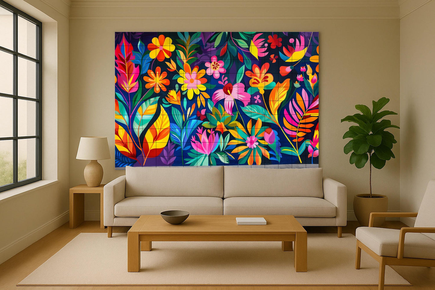 Mural floral colombiano — Jungla de carnaval