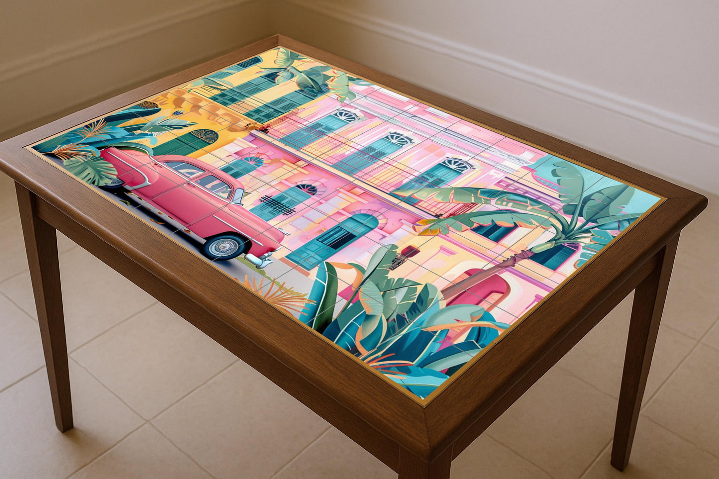 Caribeño en tonos pastel — Garden & Scenery Décor · Tile Wall Art