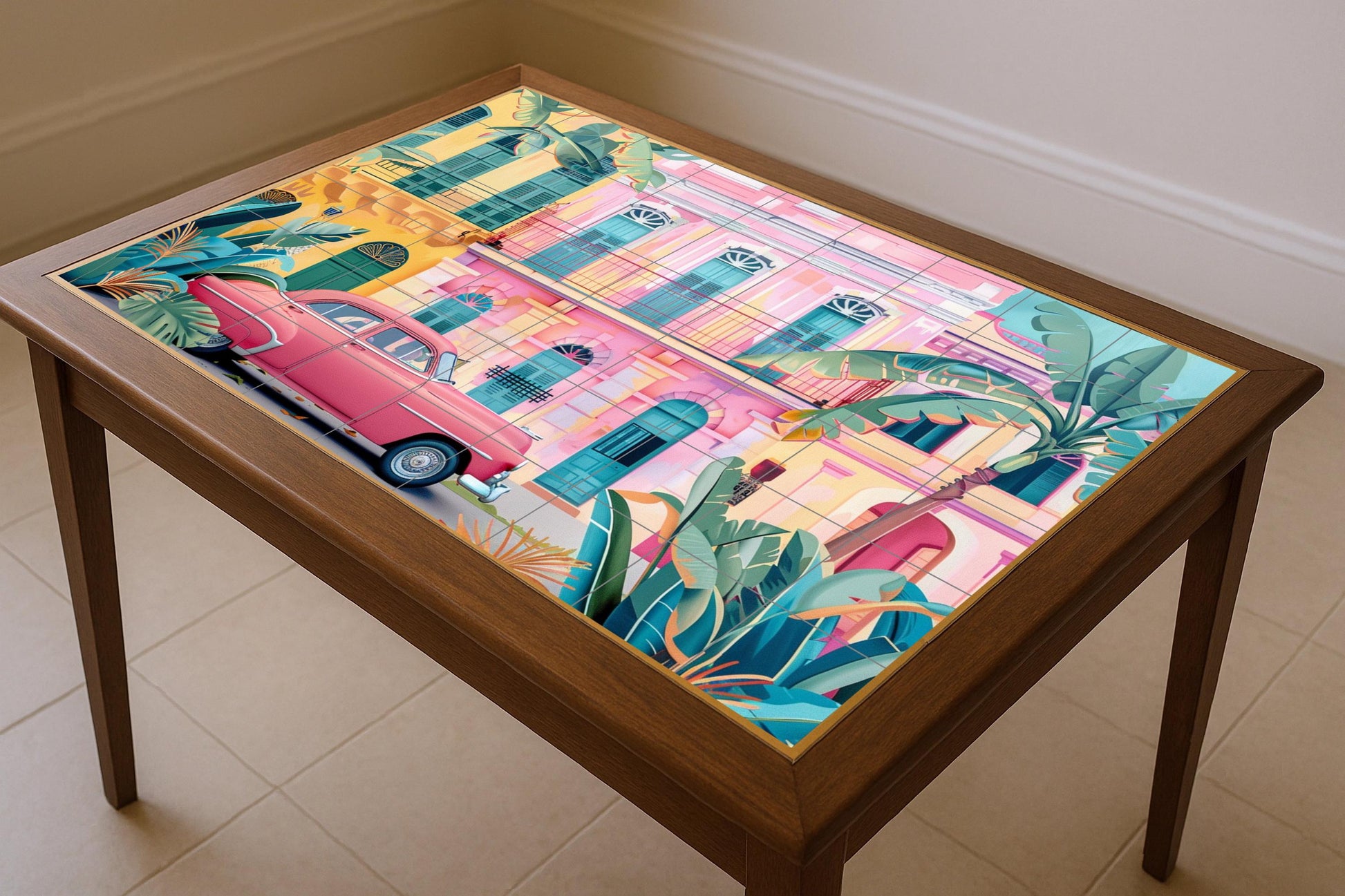 Caribeño en tonos pastel — Garden & Scenery Décor · Tile Wall Art