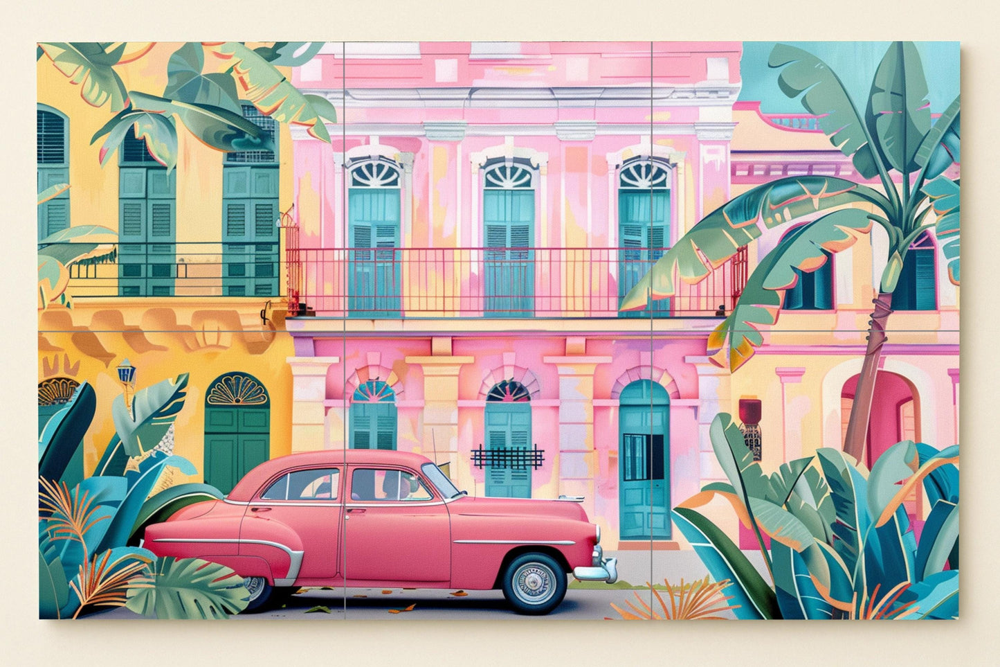 Caribeño en tonos pastel — Garden & Scenery Décor · Tile Wall Art