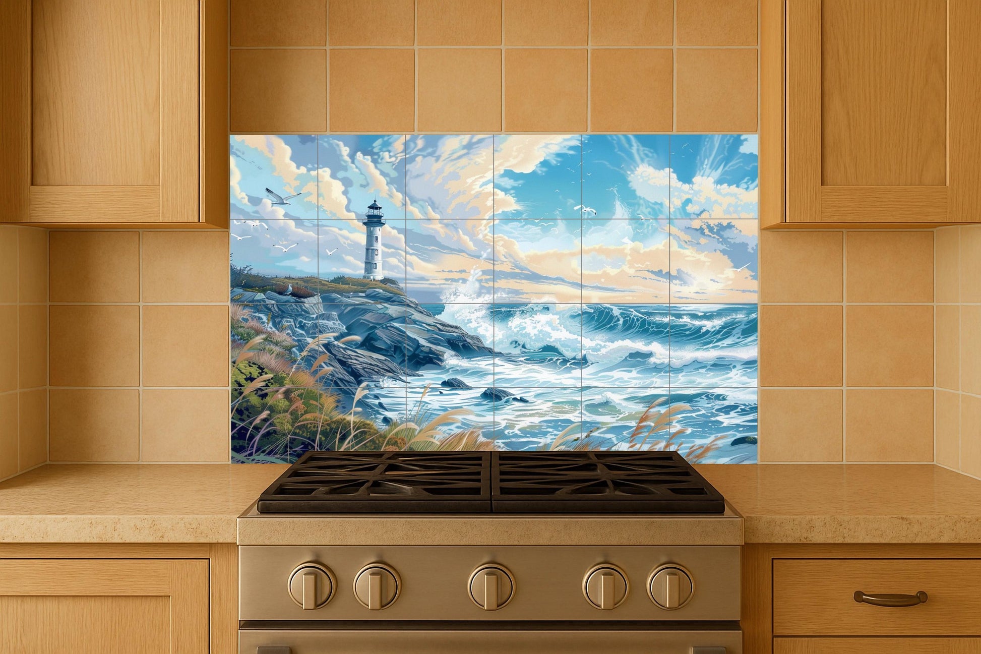 Côte gallega · Fresque Céramique — Art Maritime en Carreaux