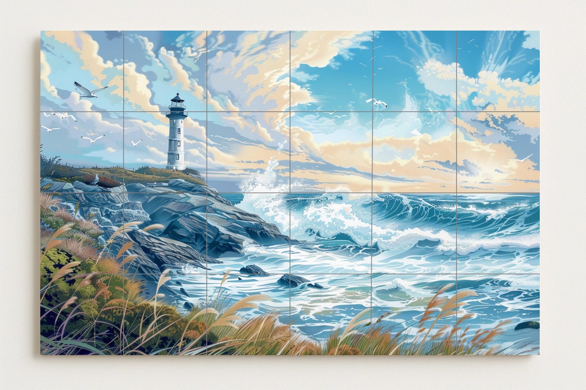 Côte gallega · Fresque Céramique — Art Maritime en Carreaux