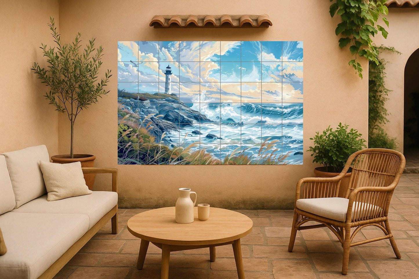 Côte gallega · Fresque Céramique — Art Maritime en Carreaux