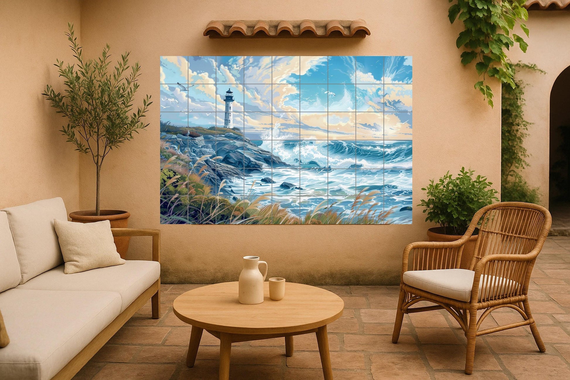 Côte gallega · Fresque Céramique — Art Maritime en Carreaux