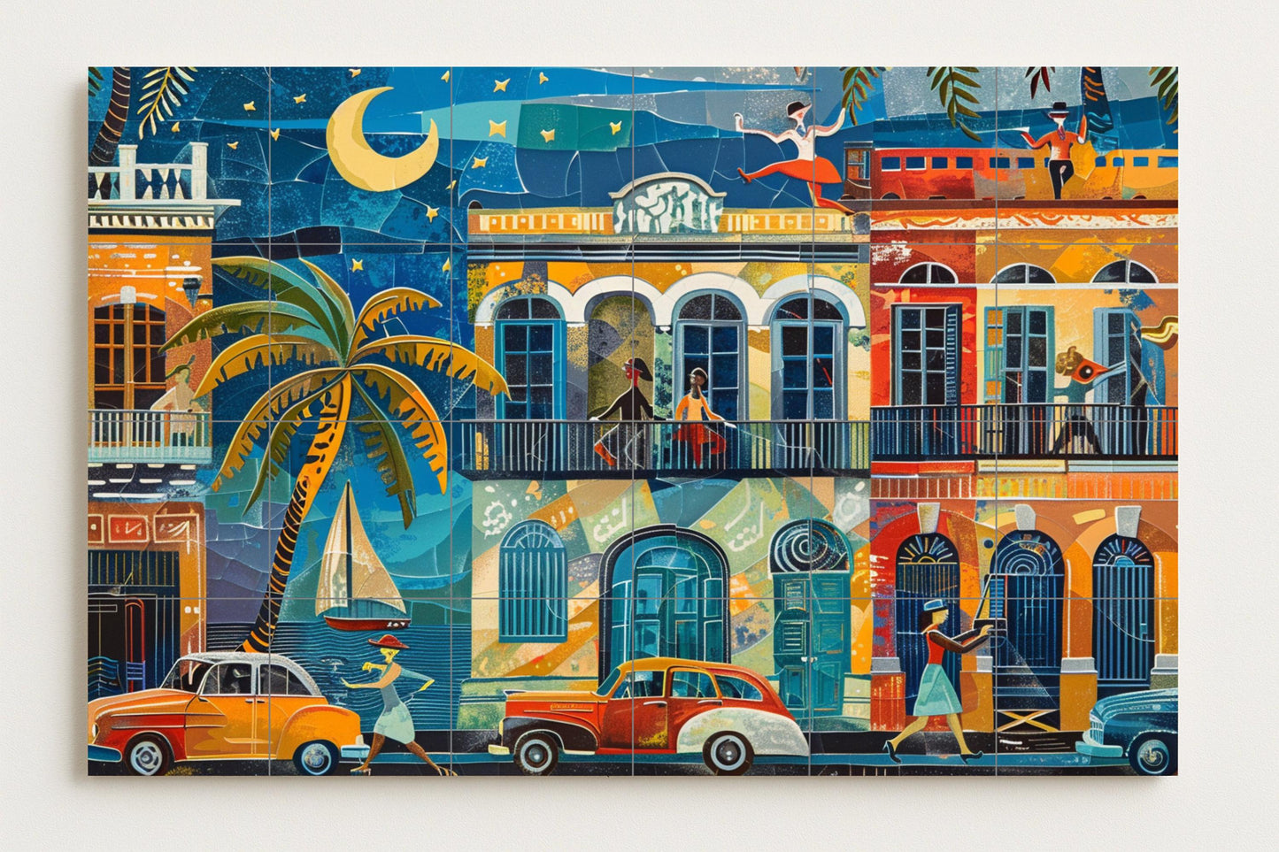 Fresque en Carrelage Habana — Paysage Urbain en Carreaux