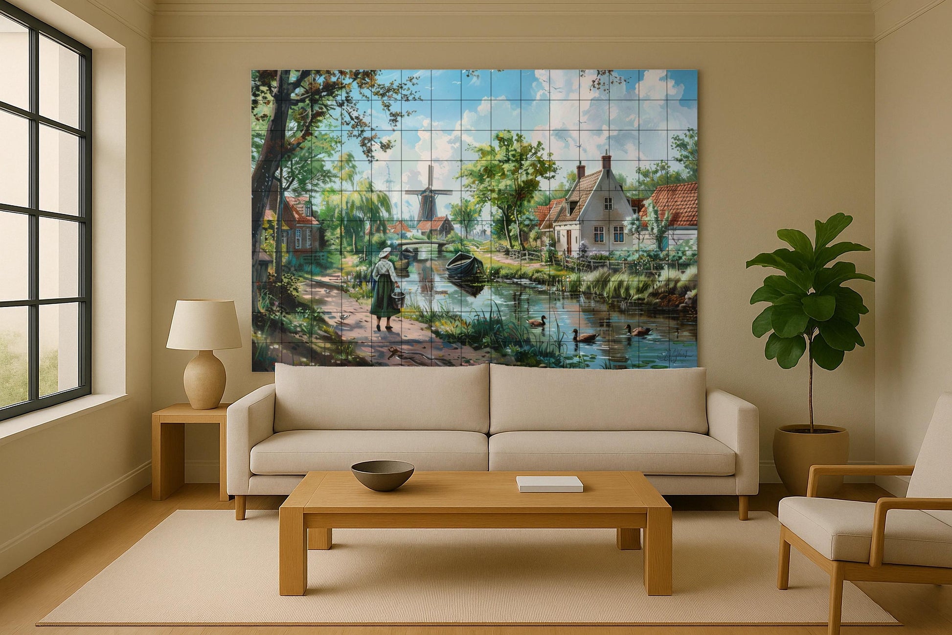 Romantic of the Countryside holandesa — Nature Wall Art · Ceramic Tile Mural