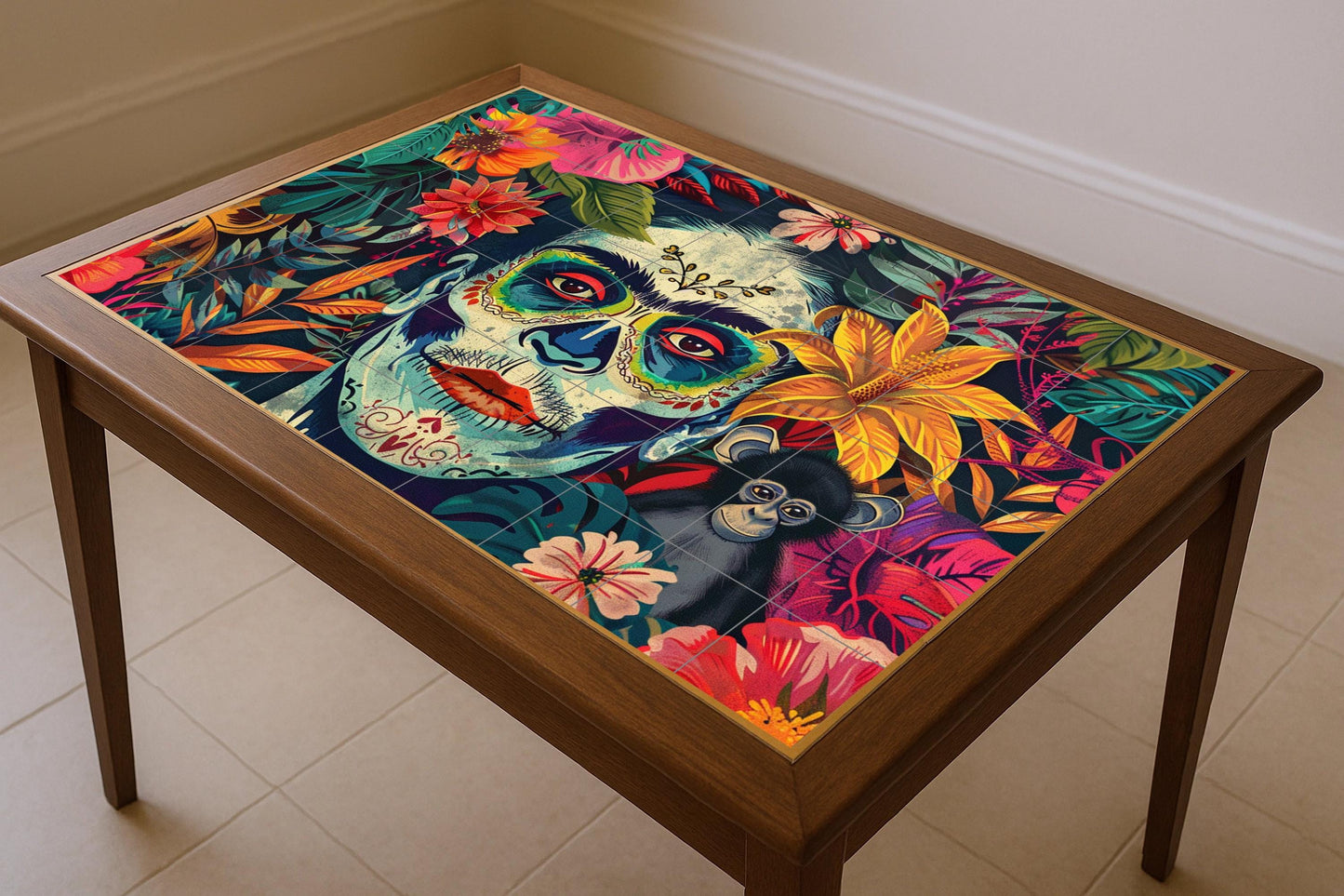 Jungla di Calaveras di Frida Kahlo · Murale Ceramico — Decoro Giardino e Natura