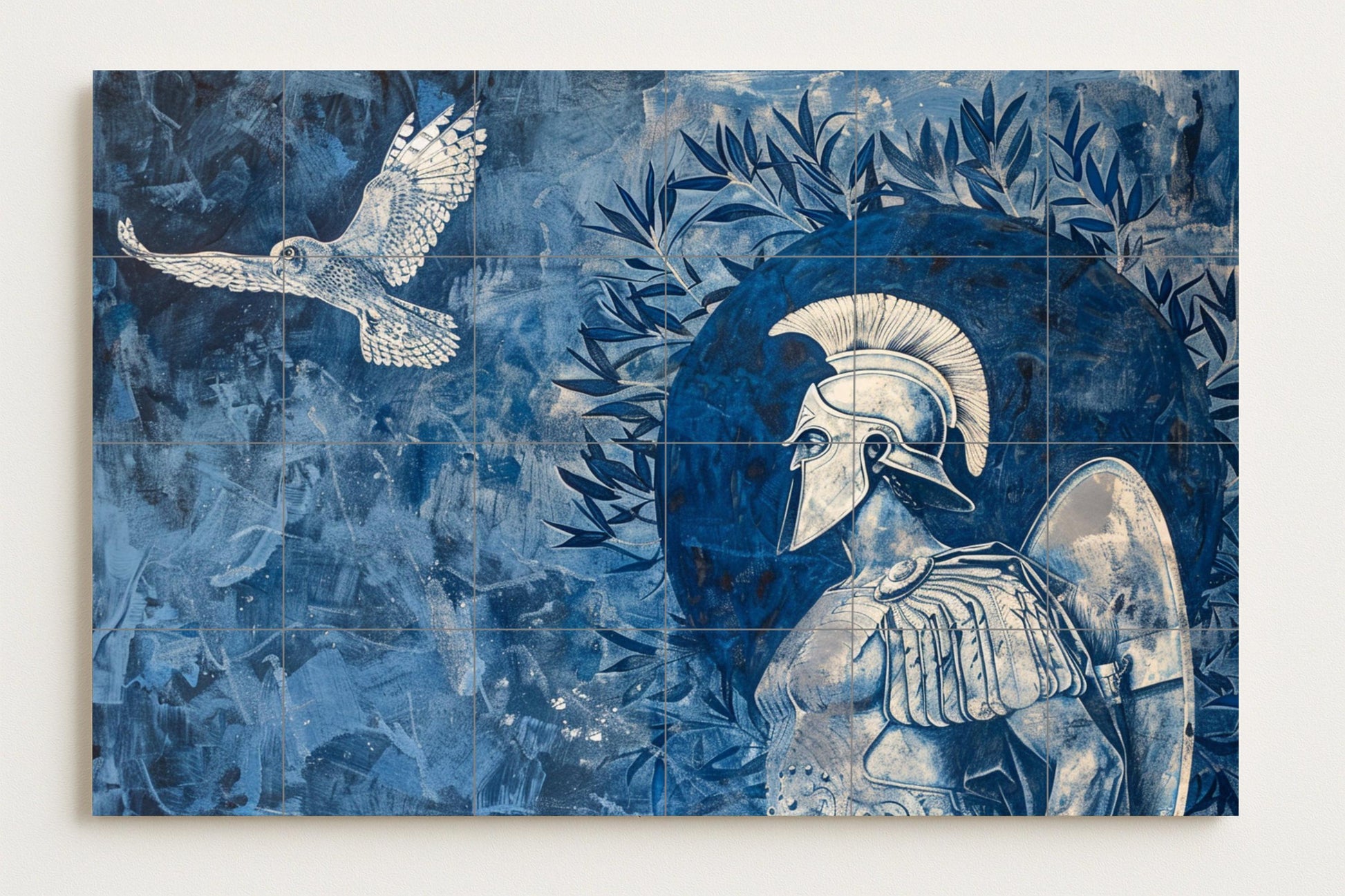 Guerrero espartano — Murale in Piastrelle di Ceramica · Scena Mitologica