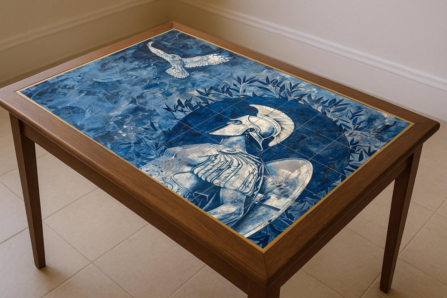 Guerrero espartano — Murale in Piastrelle di Ceramica · Scena Mitologica