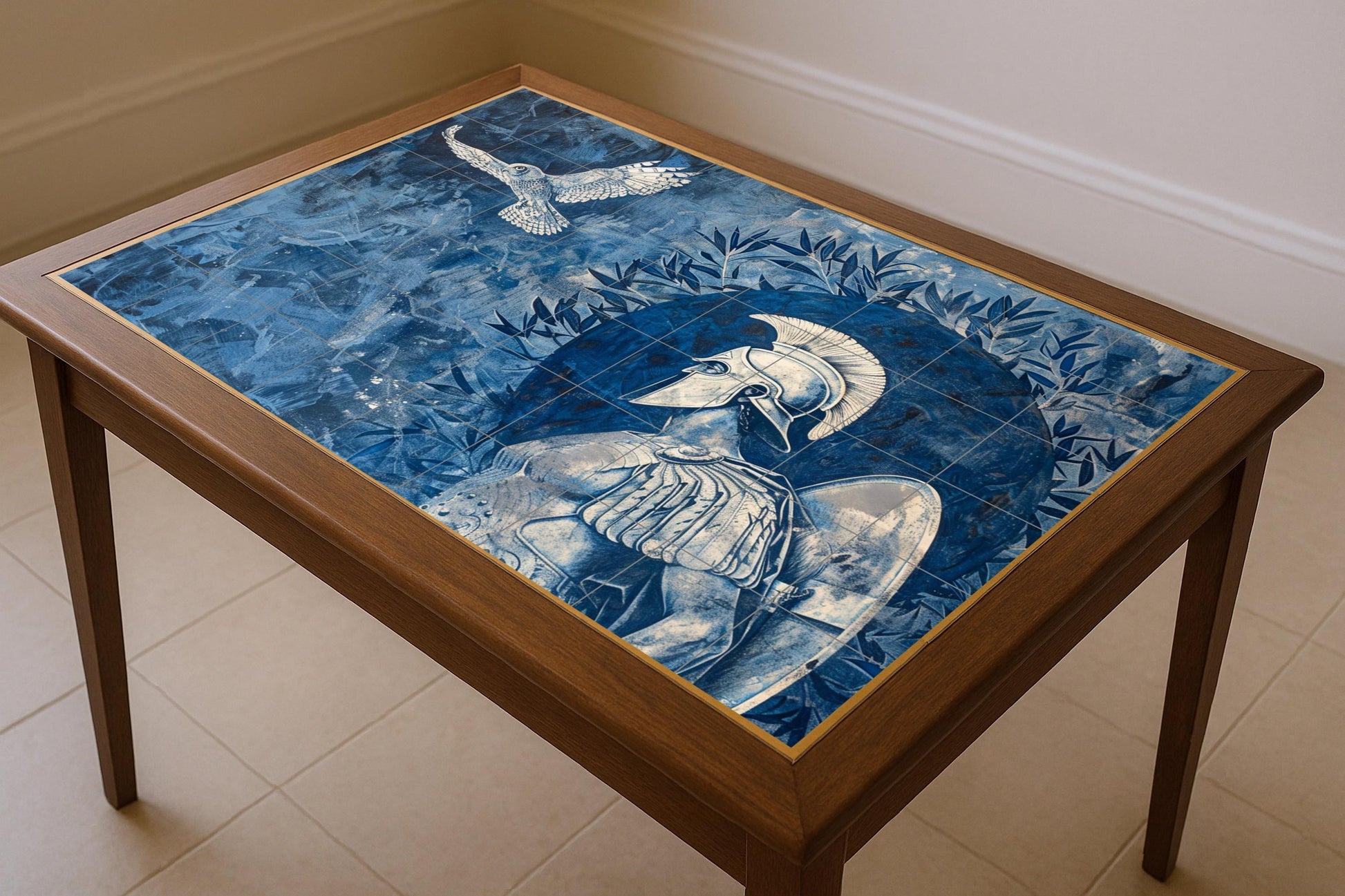 Guerrero espartano — Murale in Piastrelle di Ceramica · Scena Mitologica